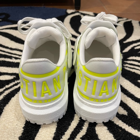 Christian Dior ID sneakers in neon yellow & white size 38 - Picture 5 of 7